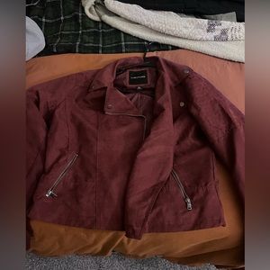 Maurice’s maroon suede jacket